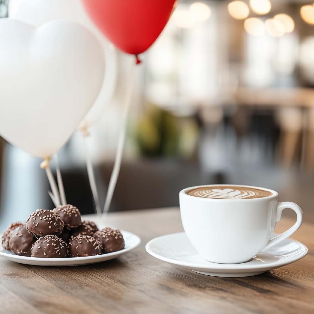 דוכן קפה ליום הולדת עוגה בלונים