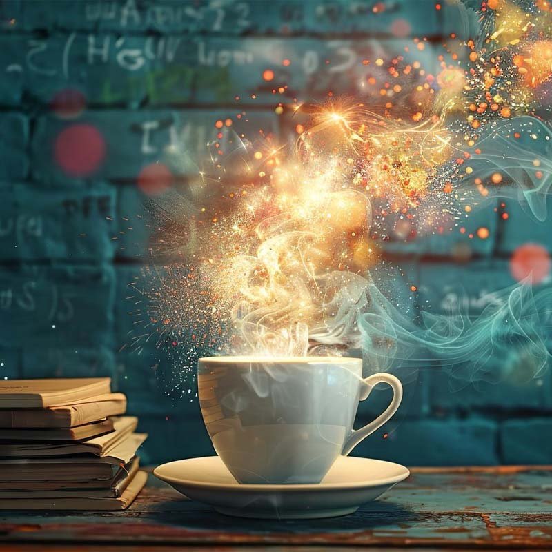 דוכן קפה למסיבות סוף שנה קפה עם ניצוצות